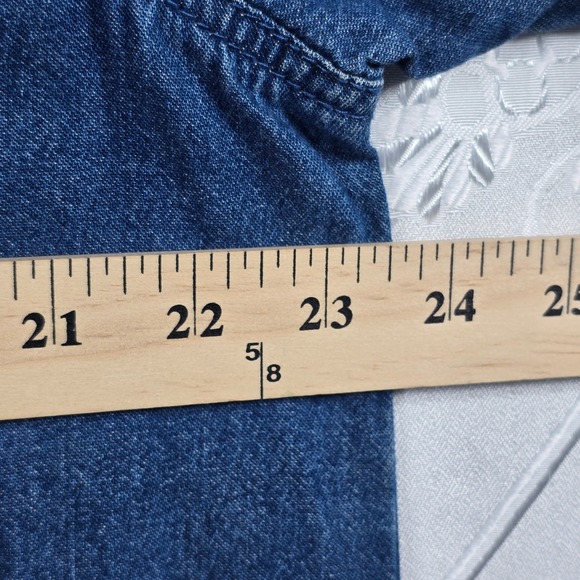 Bobbie Brooks Denim‎ Button Up Shirt Woman XL Cat Applique Embellished Collar - Picture 6 of 10